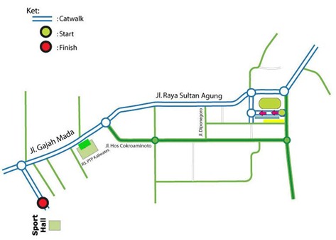 JFC-Jember Fashion Carnaval - Streets Cat Walk - map