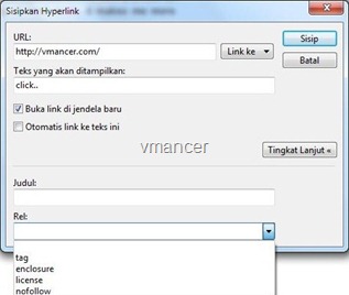 insert hyperlink - windows live writer