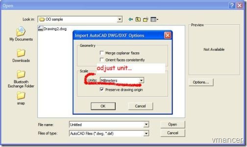 google sketchup 7 - dwg cad - import dialog google sketchup 7 - dwg cad - import dialog