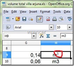 superscript on Open Office