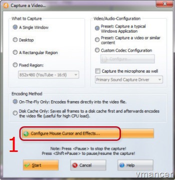 ashampoo snap 4 - capture video setting ashampoo snap 4 - capture video setting