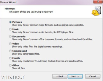 piriform - recuva - select file to restore piriform - recuva - select file to restore