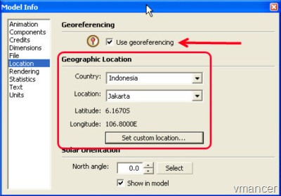 Google SketchUp - georeferencing