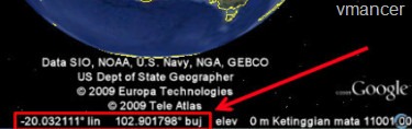 Google Earth - longitude and latitude