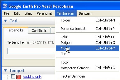 Google Earth - add model