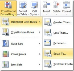 conditional formating - microsoft office excel