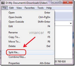 split recombine file with 7zip - split files split recombine file with 7zip - split files