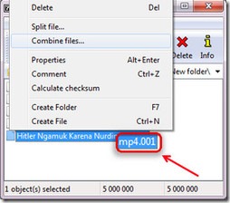 split recombine file with 7zip