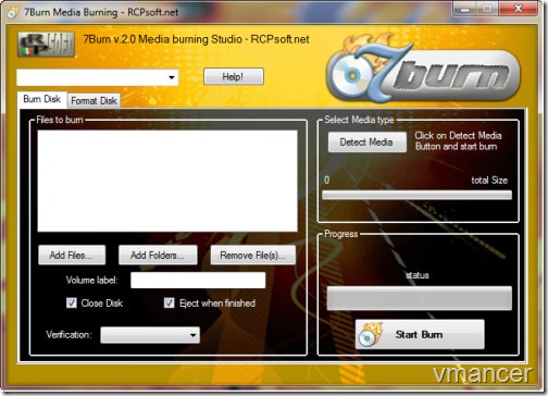 7 (seven) burn - free burning suite - burn files or format