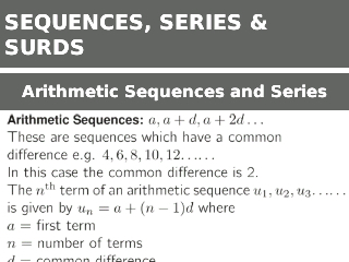 mathscard a-level - blackberry apps - sequences, series, and surds