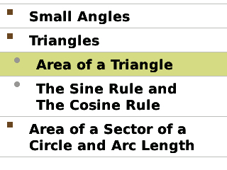 mathscard a-level - blackberry apps - triangle area