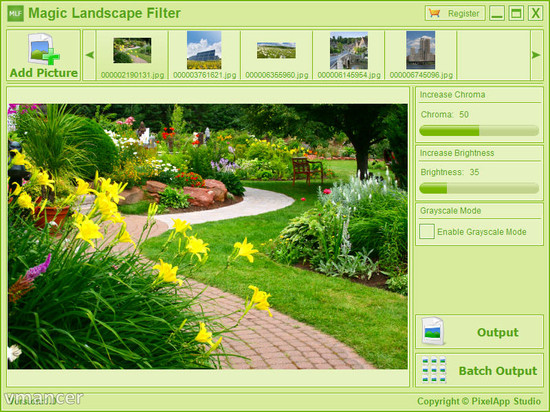 magic landscape filter - interface magic landscape filter - interface