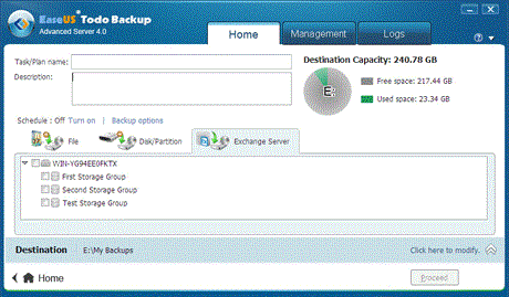 EaseUS Todo Backup Advanced Server - exchange backup EaseUS Todo Backup Advanced Server - exchange backup